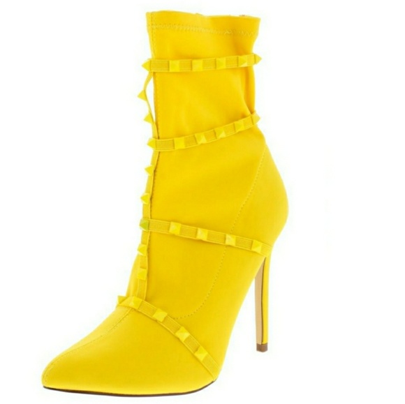 💥Last Pair!💥 Yellow Stiletto Ankle Boots - Picture 5 of 5